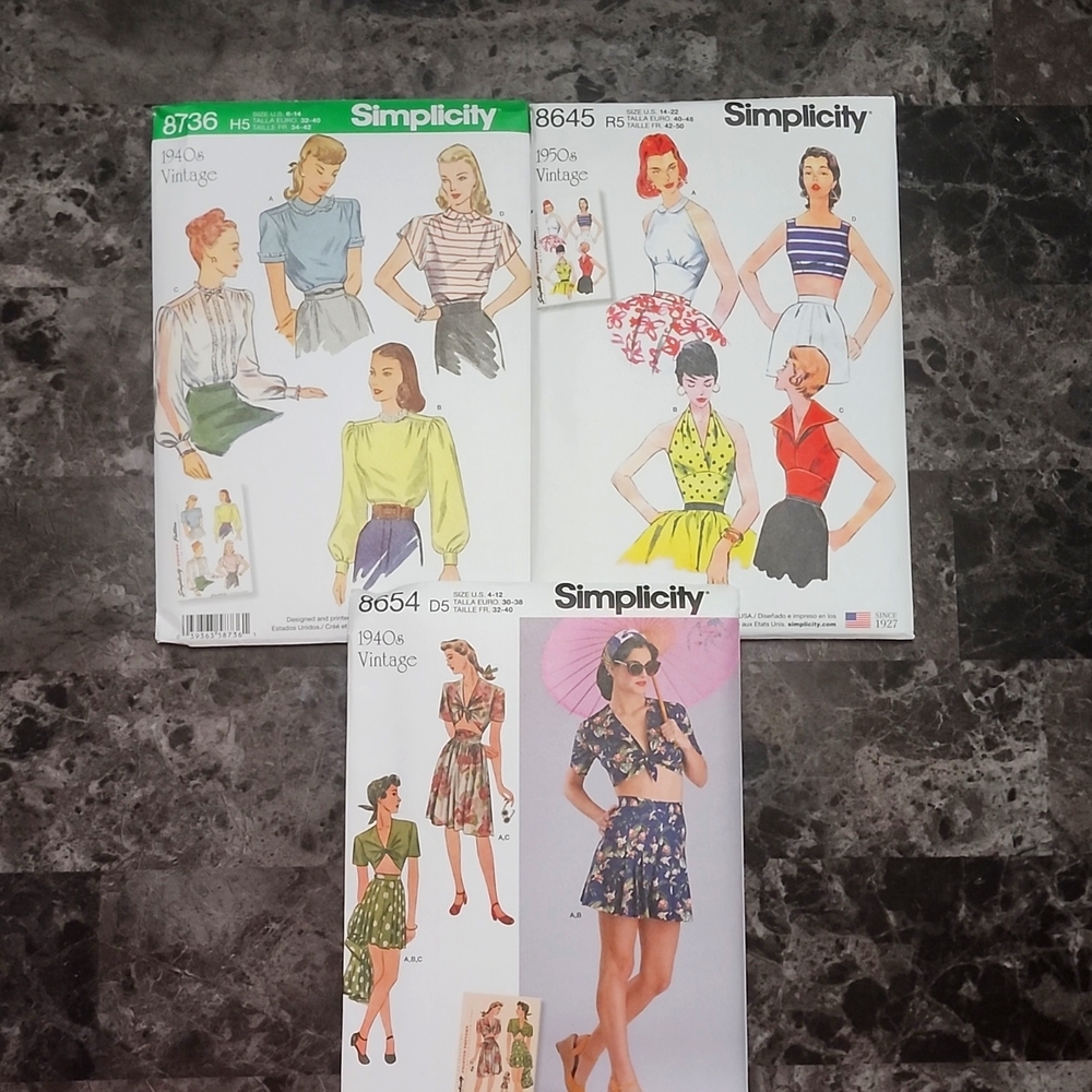 3 Simplicity Sewing Patterns